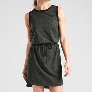 Athleta Printed Rincon Dress, Black Moire